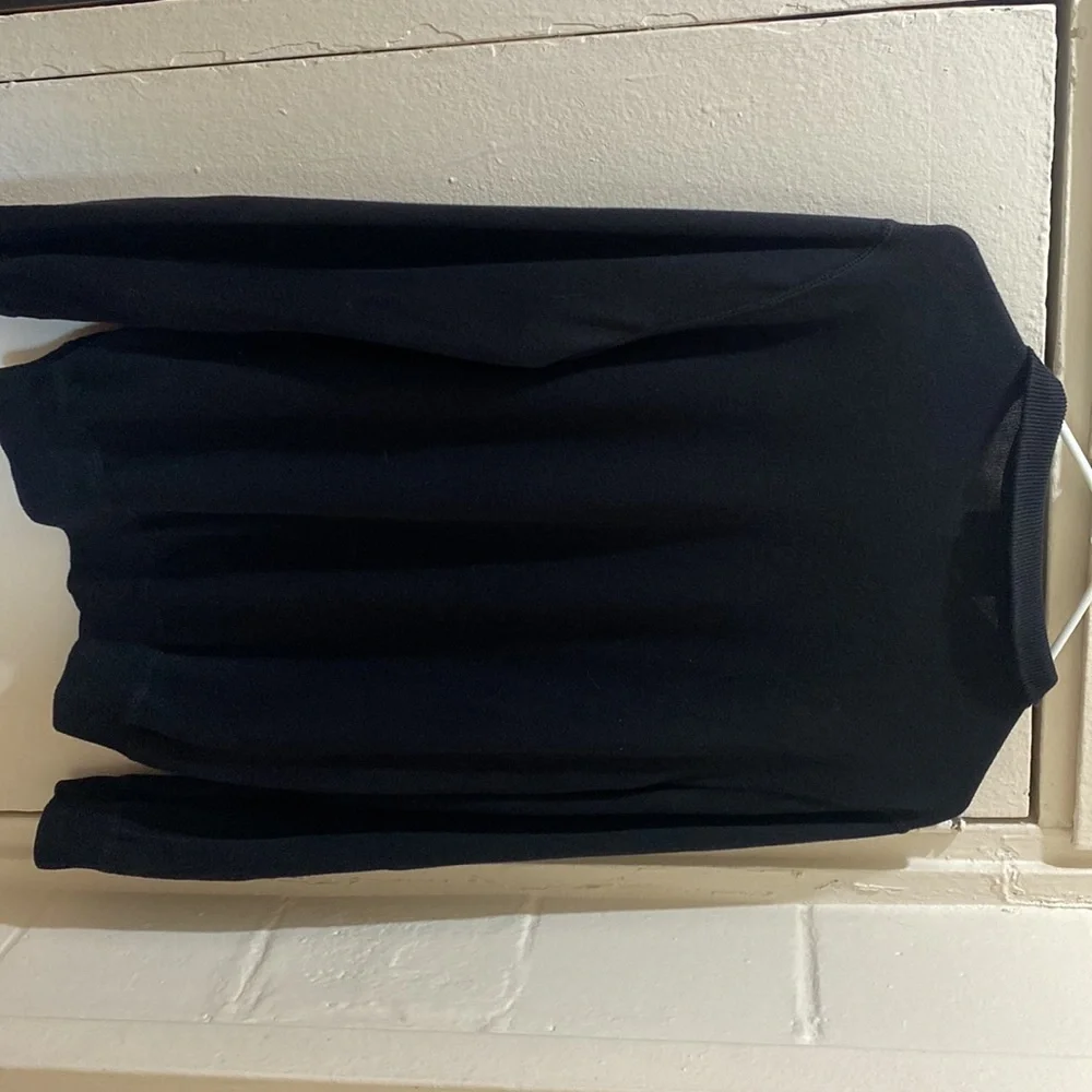 Black Express Long Sleeve Quarter Zip Sweatshirt, Mens Medium, 100% Cotton - Picture 2 of 4